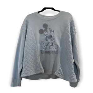 Disneyland quilted pullover sweater Mickey sky blue